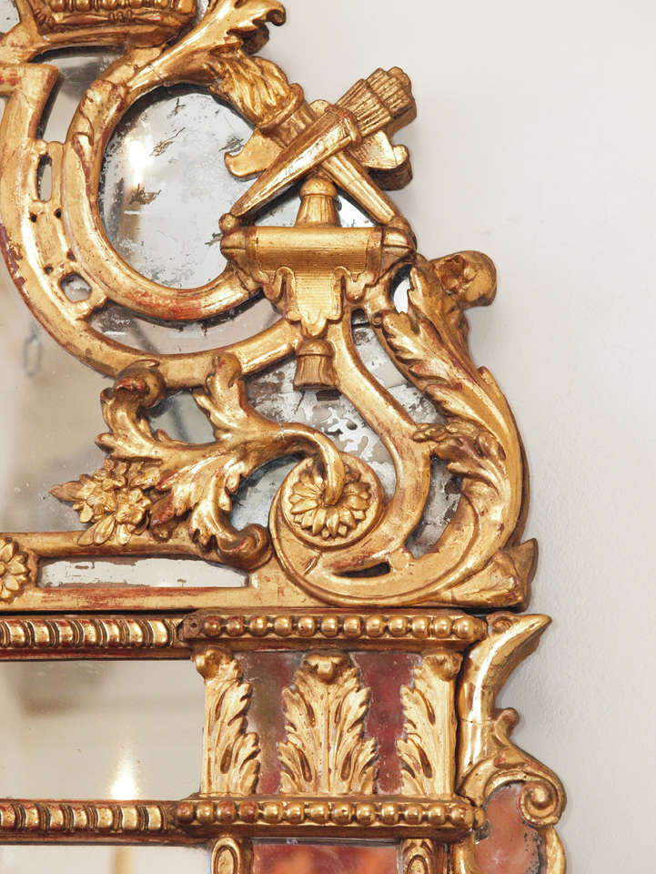 18th Century and Earlier French Regence Giltwood Mirror For Sale