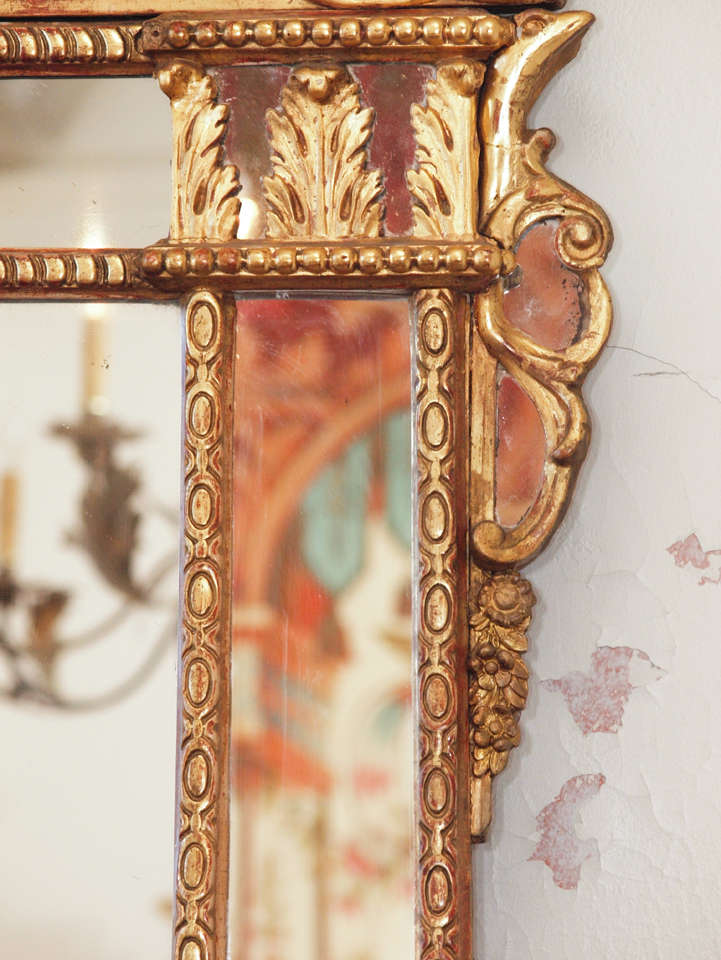 French Regence Giltwood Mirror For Sale 1