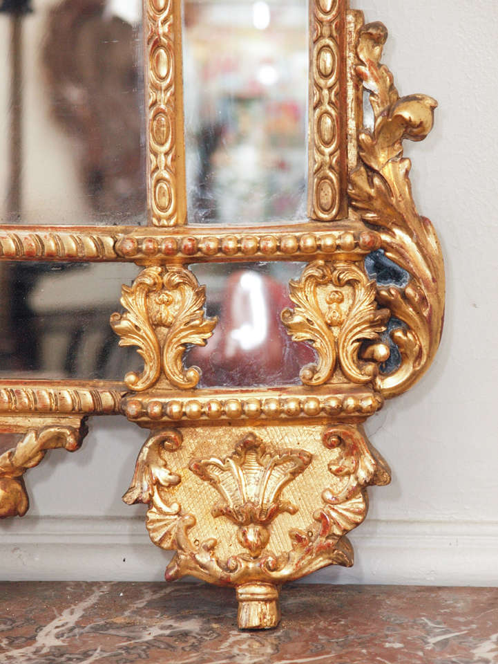 French Regence Giltwood Mirror For Sale 2