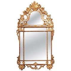 French Regence Gilt Wood Mirror 1