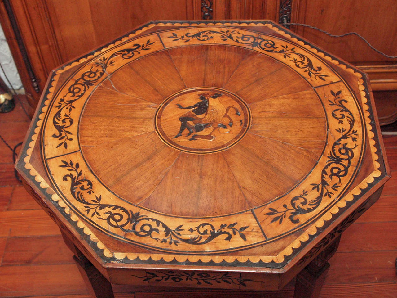Italian Marquetry Inlaid Table at 1stDibs