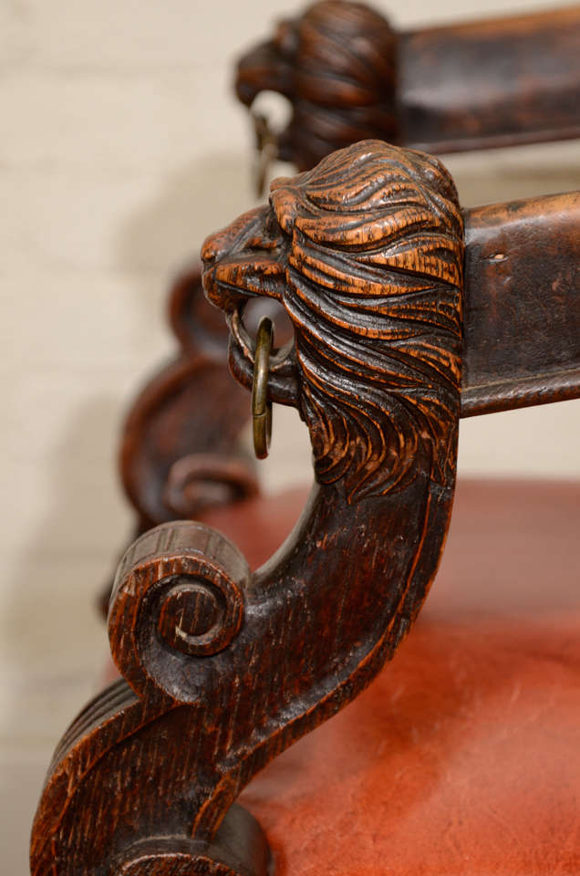 19th Century Oak Fauteuil de Bureau (Desk Chair) 4