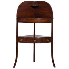 Antique 19th Century Regency Mahogany Corner Wash Stand