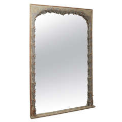 Oversized French Carved Palm Mirror Oversized French Carved Palm Mirror