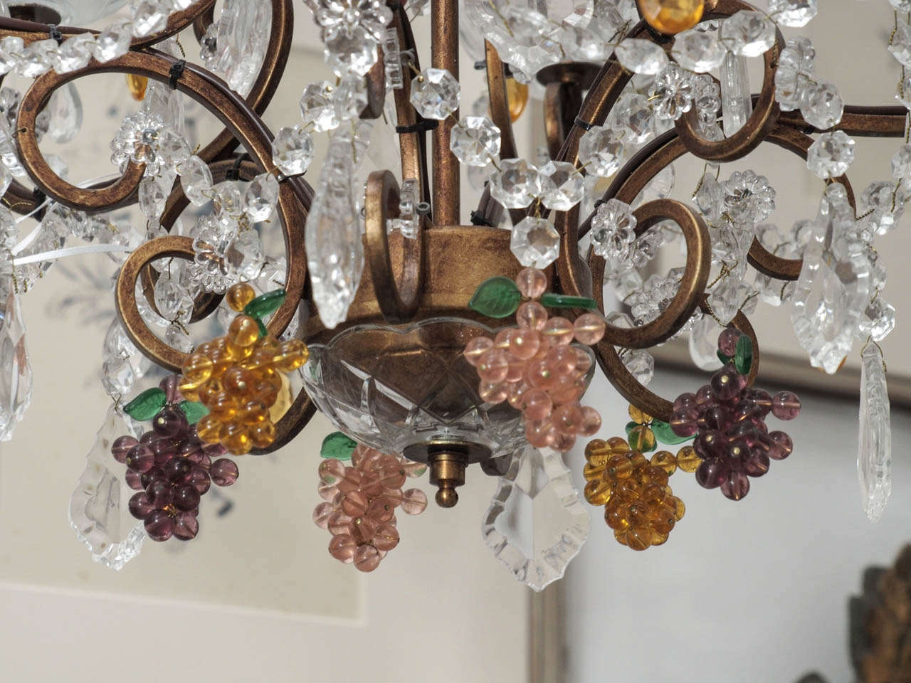 Crystal Chandelier with Grape Motif 3