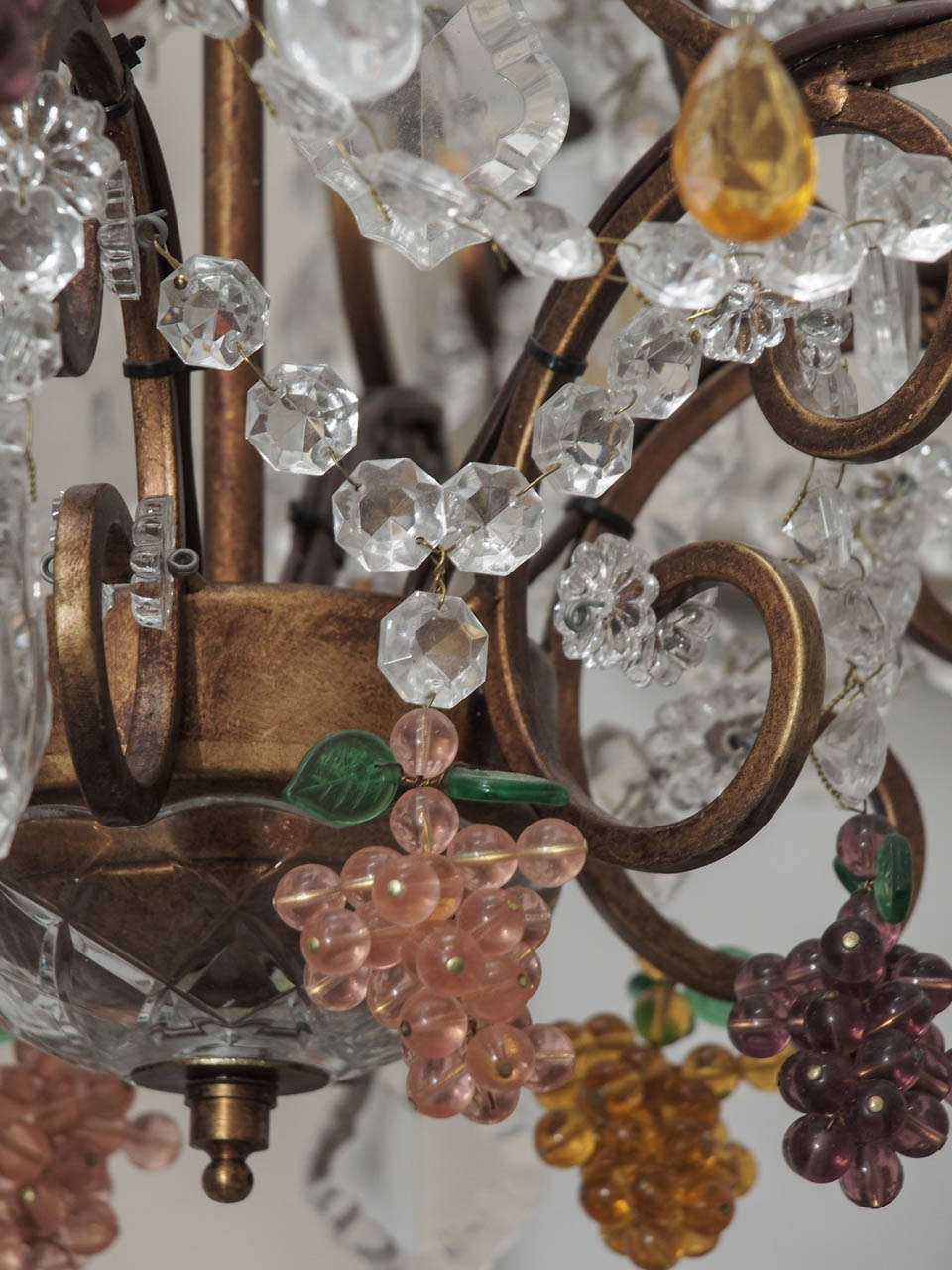 Crystal Chandelier with Grape Motif 4