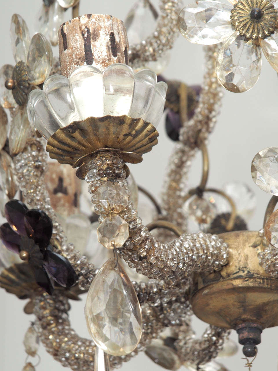 Delightful Pair of Crystal Flower Chandeliers 1