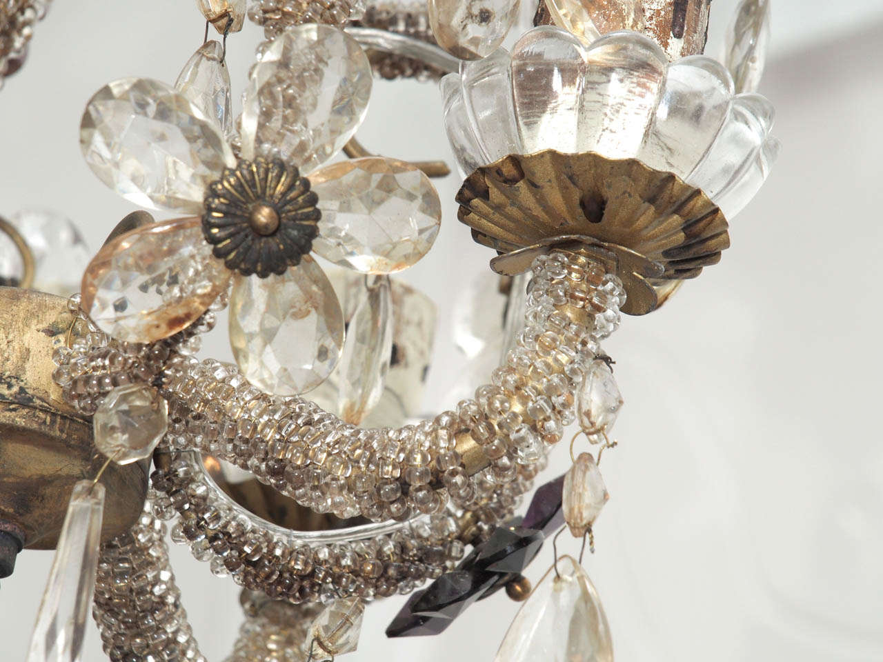 Delightful Pair of Crystal Flower Chandeliers 2
