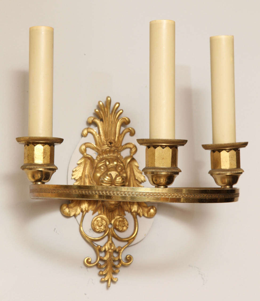 19th Century Pair of Charles X Period French Empire Style Ring-Form Sconces