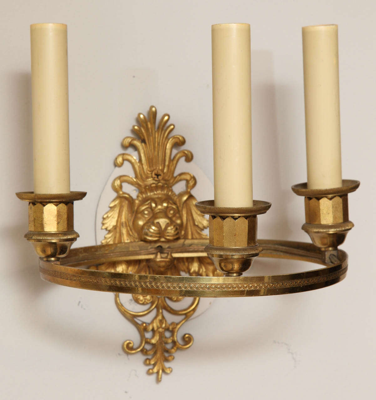 Pair of Charles X Period French Empire Style Ring-Form Sconces 1