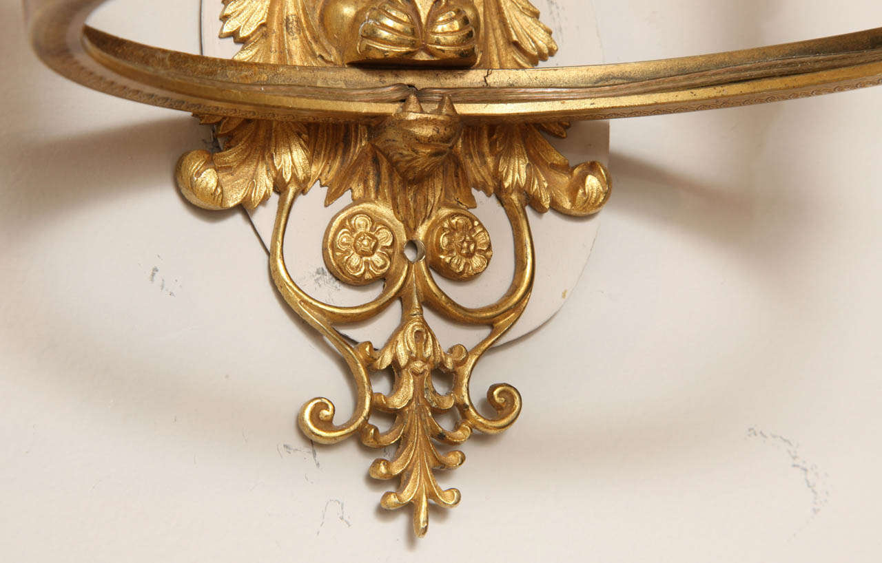 Pair of Charles X Period French Empire Style Ring-Form Sconces 5