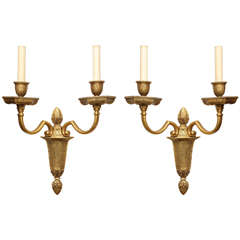 Pair of Caldwell Two Light Baroque Style Sconces
