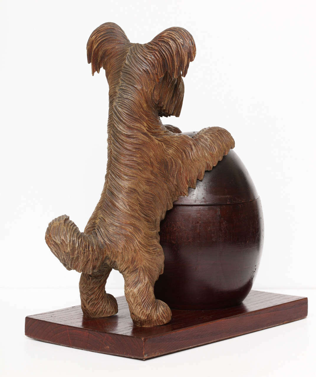 Black Forest Hand-Carved Wooden Terrier Box 2