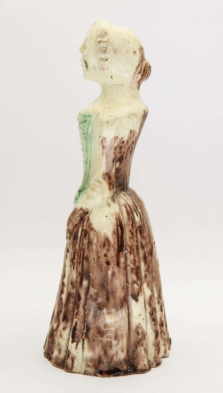 A Rare Whieldon School Pottery Figure Of A Lady For Sale 1