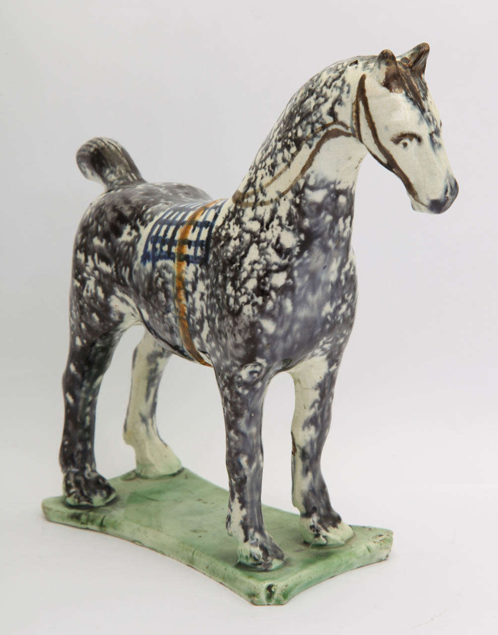 18th Century and Earlier A Fine Prattware Pottery Horse For Sale