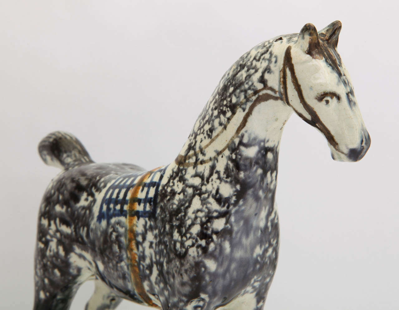 A Fine Prattware Pottery Horse For Sale 1
