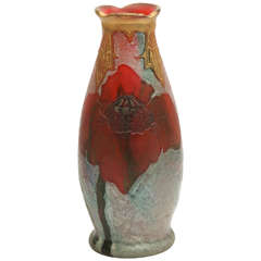 Antique A Fine  Signed Legras "Indiana" Cameo Glass Vase