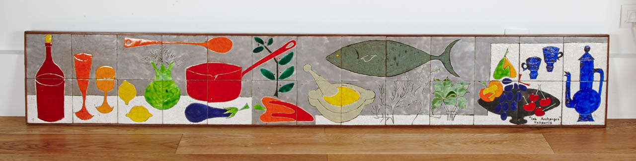 Ceramic panel - Gilbert Valentin - circa 1960

Unique piece produced for a restaurant in Nice