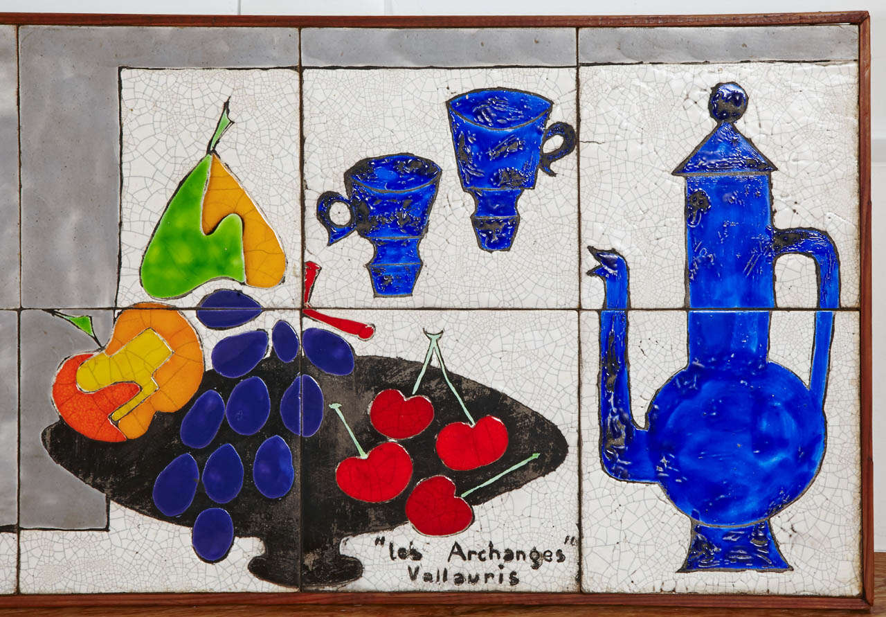 Ceramic panel - Gilbert Valentin - circa 1960 In Good Condition In Paris, FR