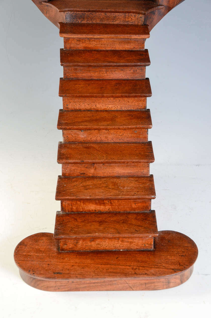 Folk Art 19th Century Carved Walnut Masterpiece, Double Revolution Spiral Staircase Model