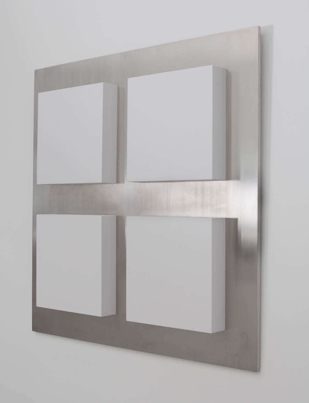 American 2010 Painted Acrylic on Stainless Steel Orthogonal by Arthur Carter For Sale