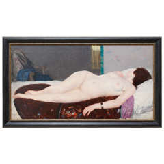 Reclining Nude with Black Bracelet
