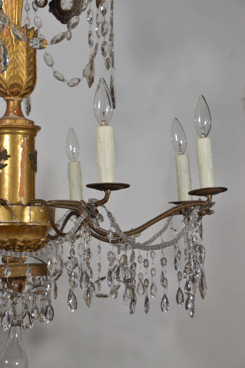 Early Italian Chandelier from Genoa In Excellent Condition In Houston, TX