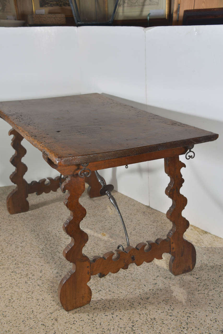 Early 19th Century Spanish Iron Strap Table 2