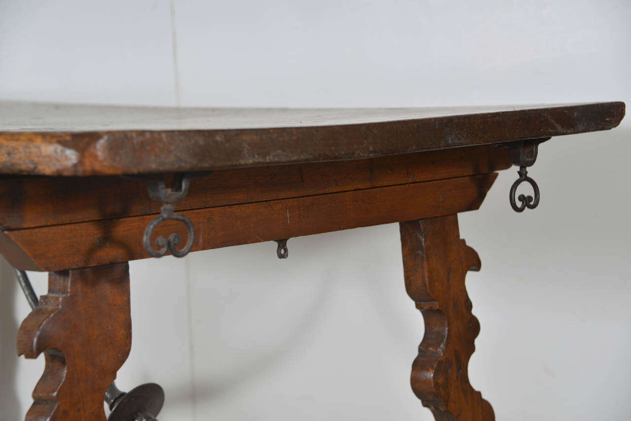 Early 19th Century Spanish Iron Strap Table 3