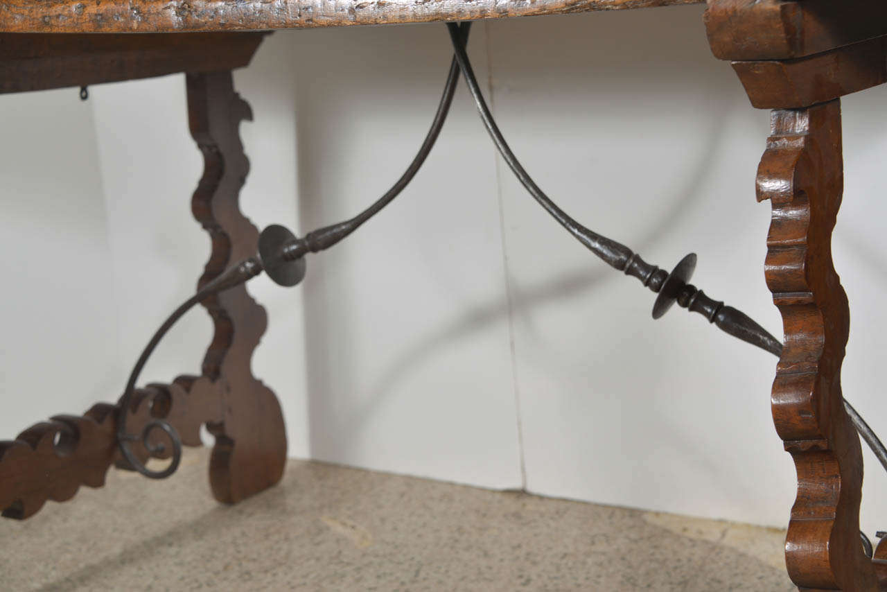 Early 19th Century Spanish Iron Strap Table 5