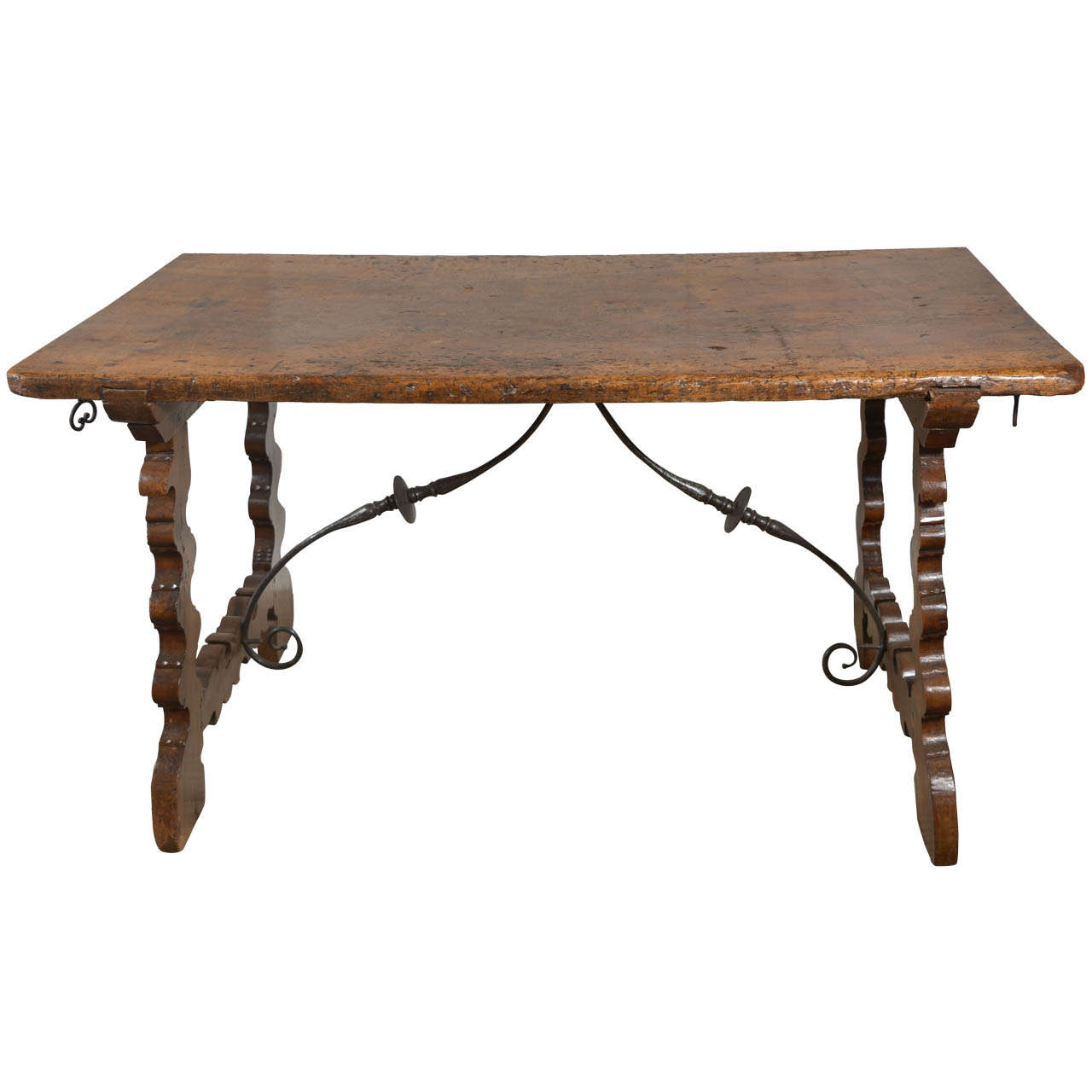 Early 19th Century Spanish Iron Strap Table