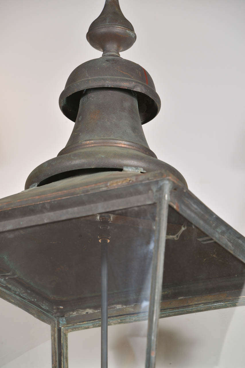 Pair of 19th Century English Copper Lanterns 1