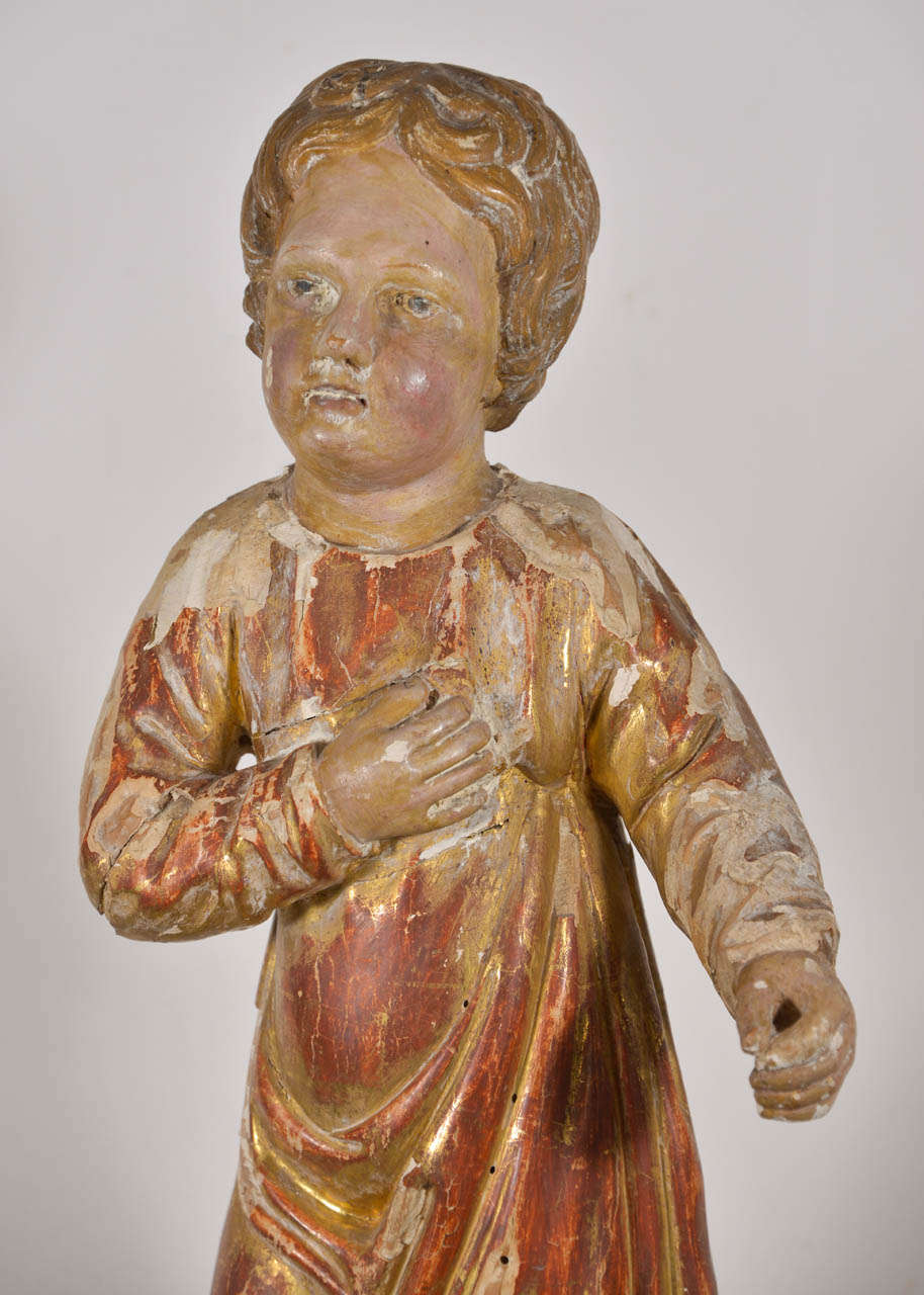 Carved 17th Century Statue of a Child