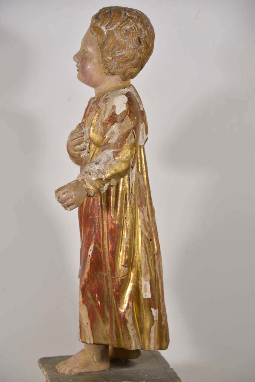 Giltwood 17th Century Statue of a Child