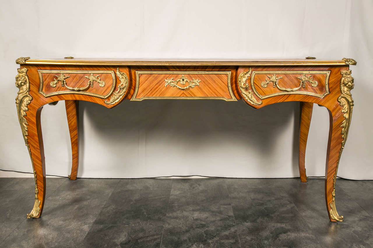 19th Century French Louis XV Style Bureau Plat