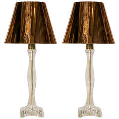 Pair of Lamps in Glass