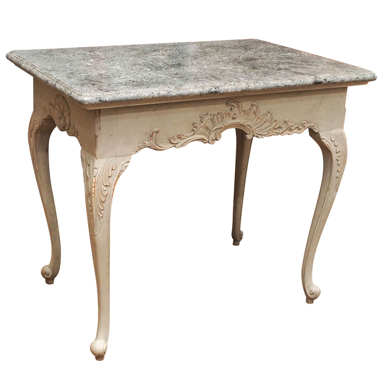 18th Century Gustavian Period Table with Faux Marble Top