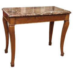 19th Century Louis XV Style Writing Table with Marble Top