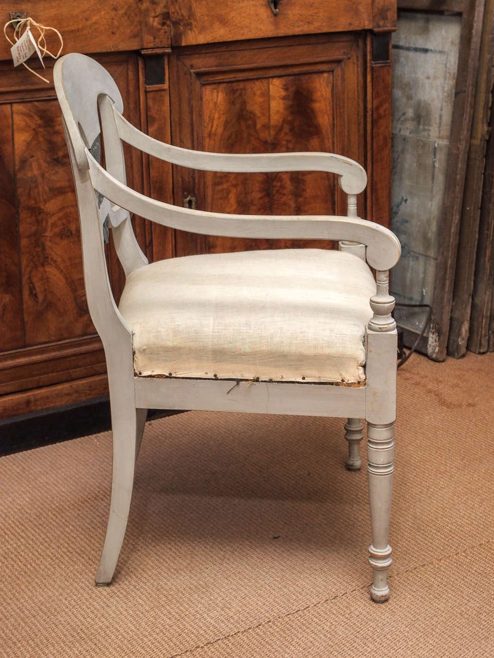 Pair of Early 19th Century Painted Swedish Armchairs 2