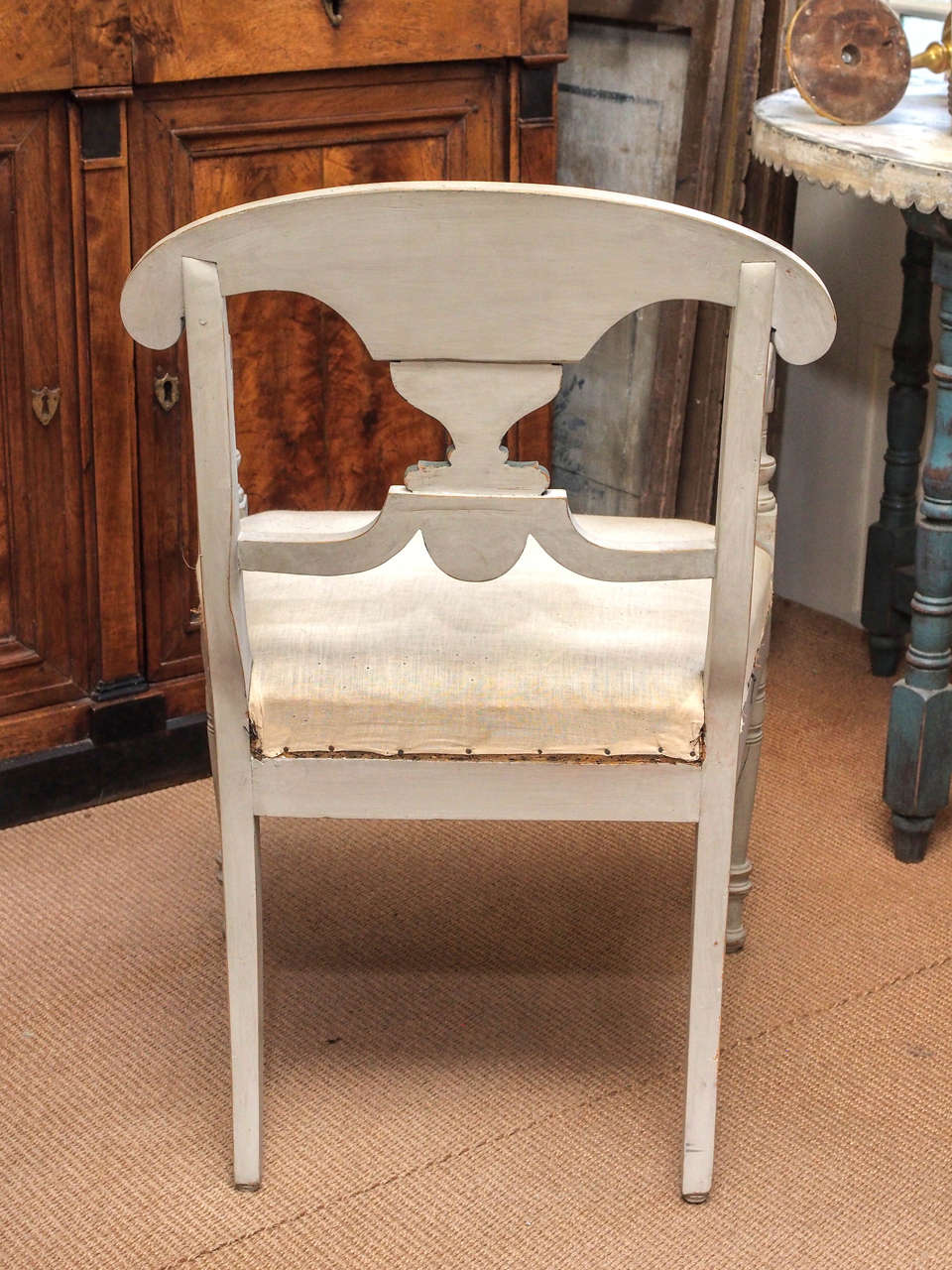 Pair of Early 19th Century Painted Swedish Armchairs 3