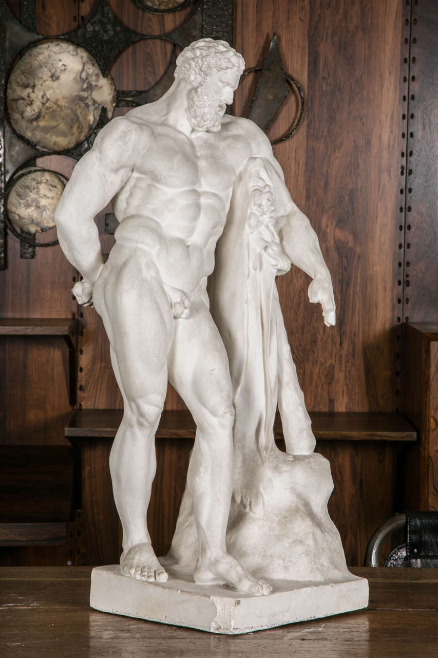 Early 20th Century Plaster Reproduction of the Farnese Hercules