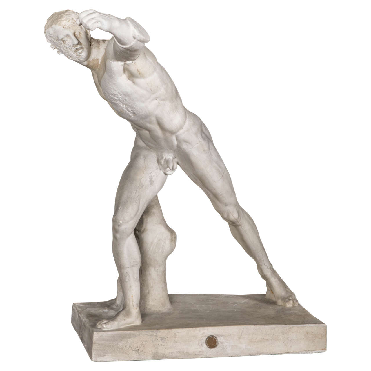 Plaster Reproduction of the Borghese Gladiator, England, circa 1900