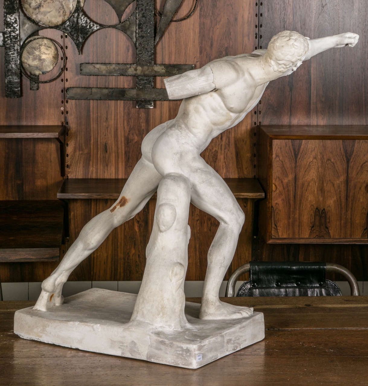 Early 20th Century Plaster Reproduction of the Borghese Gladiator, England, circa 1900