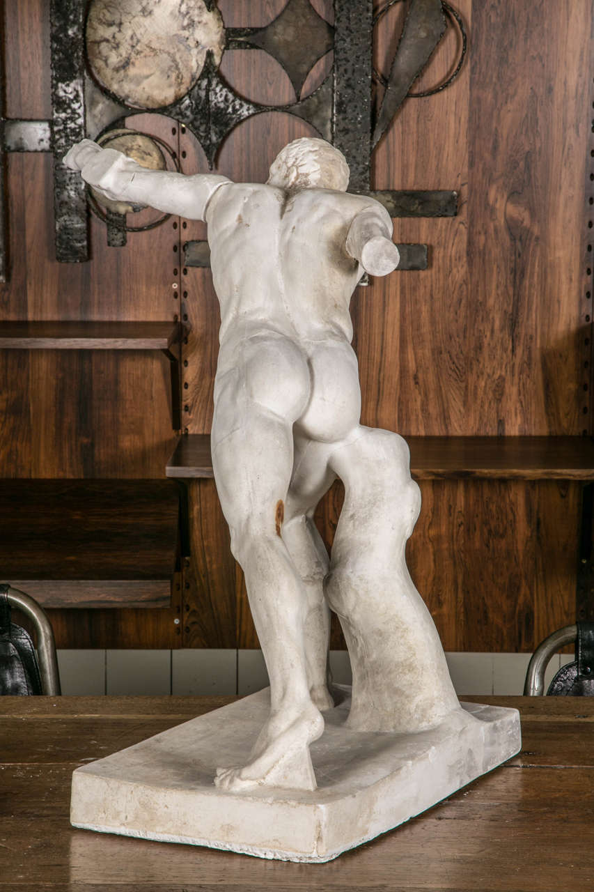 Plaster Reproduction of the Borghese Gladiator, England, circa 1900 2