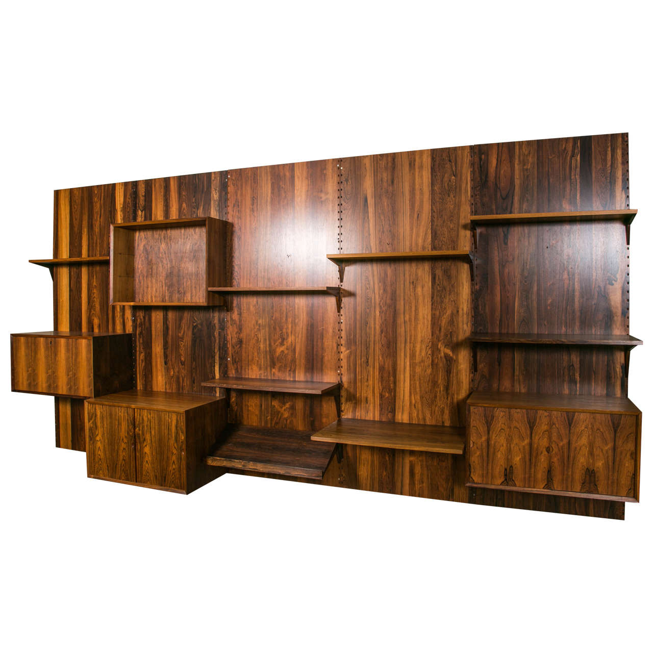 Modular Wall System in Rio Rosewood Cado by Danish Design Poul Cadovius