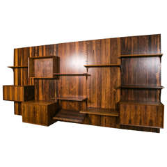 Modular Wall System in Rio Rosewood Cado by Danish Design Poul Cadovius
