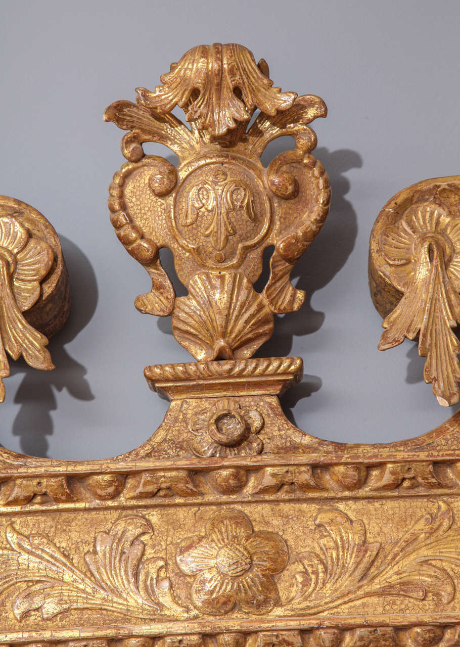 English Impressive George II Giltwood Palladian Mirror