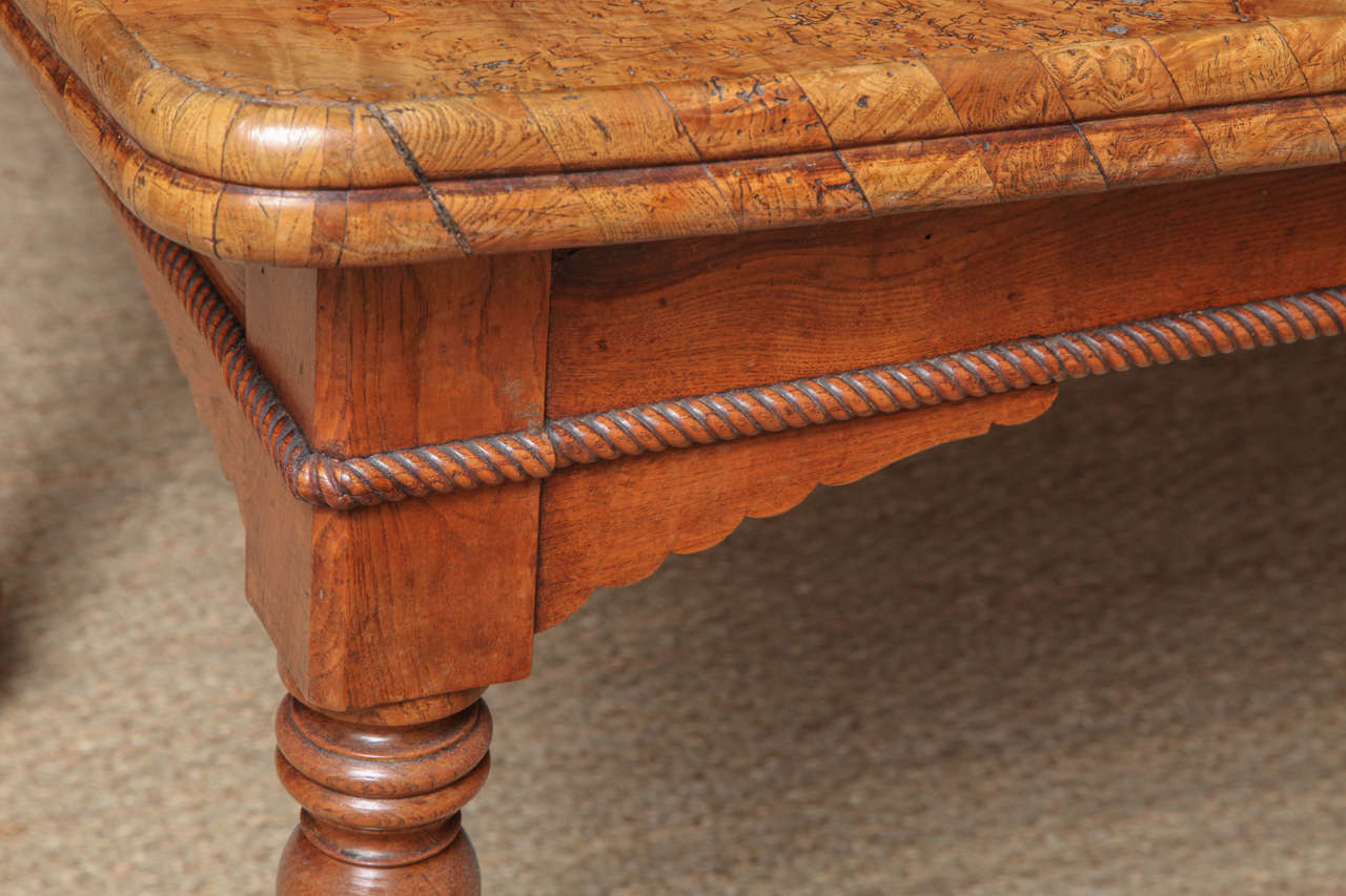 European Burl Top Ash Table For Sale