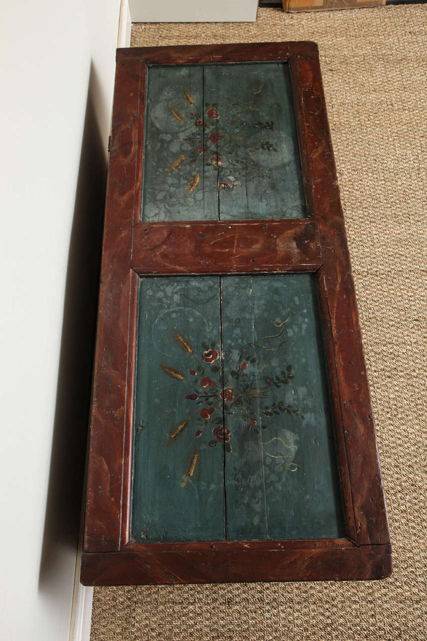 Early 19th Century Norwegian Folk Art Marriage Coffer