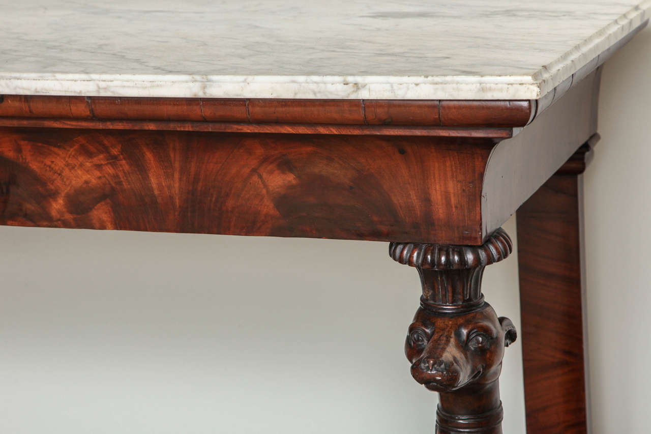 Neapolitan Neoclassical Whippet Console Table 1